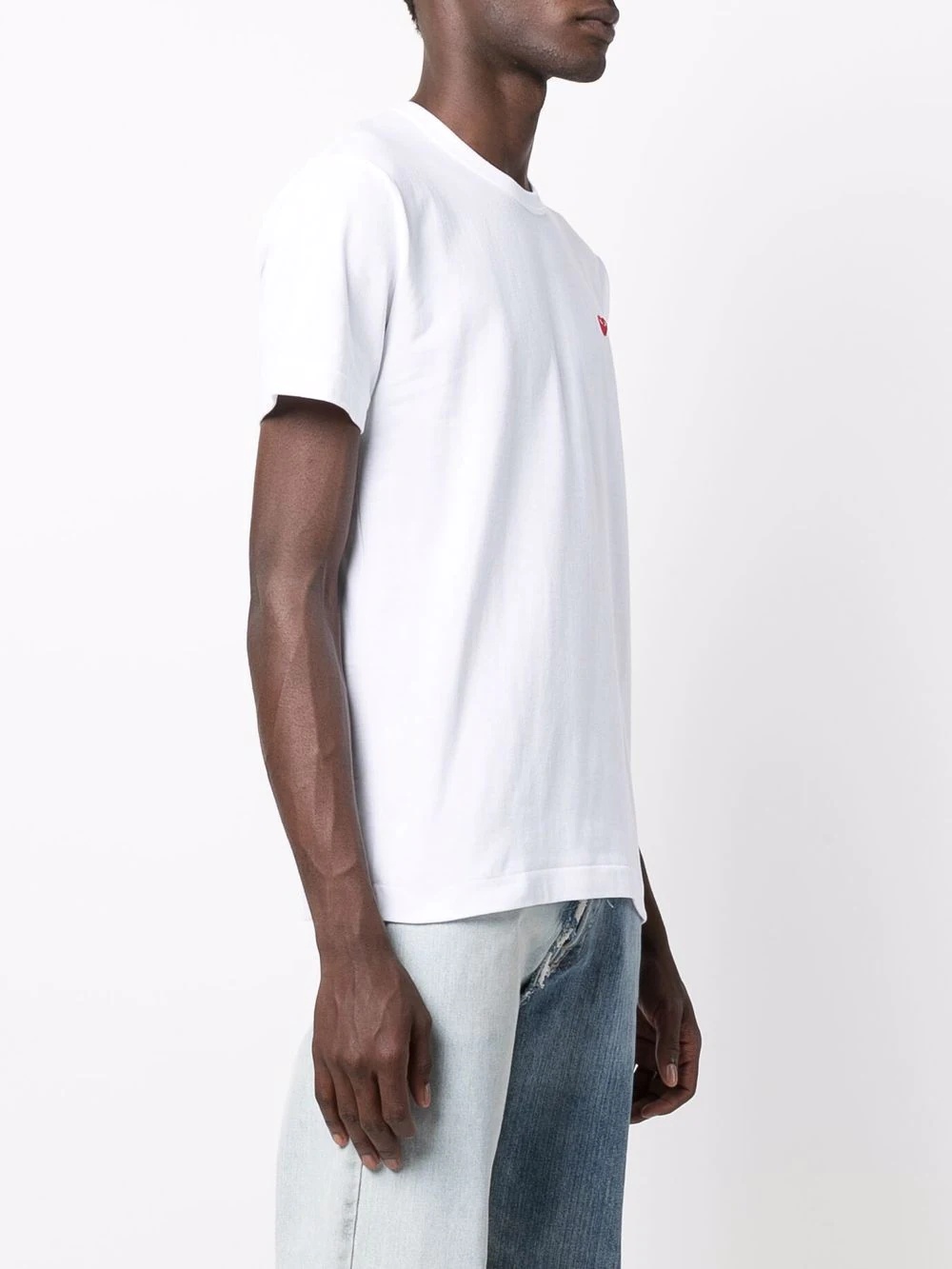 micro heart round-neck T-shirt - 3