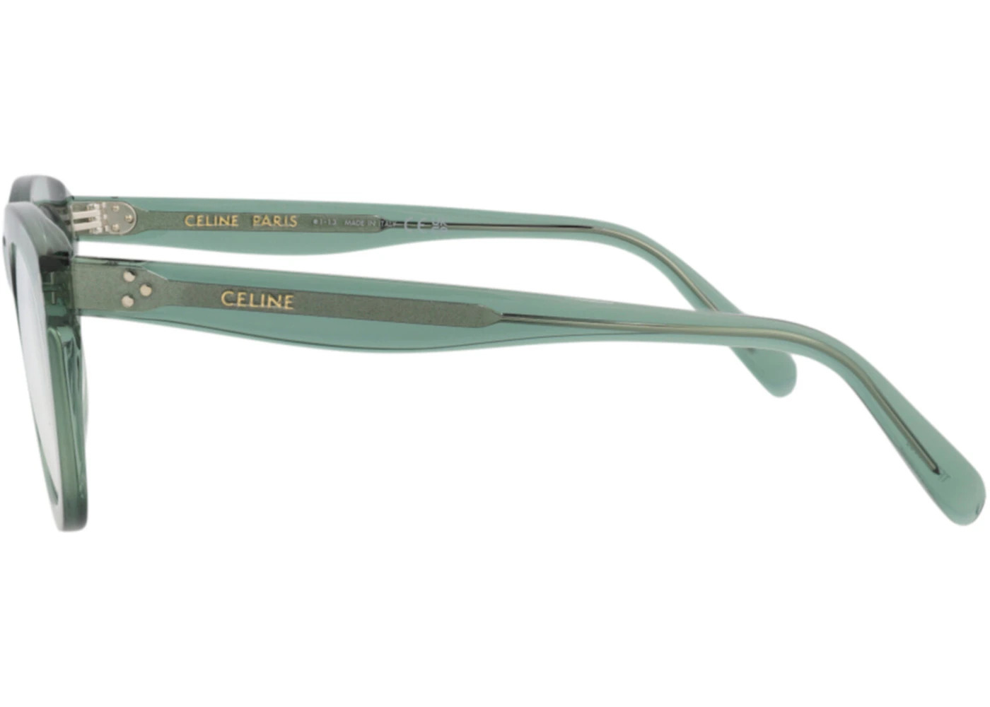 Celine Round-Frame Acetate Optical Frames Green Green Transparent (CL5004IN-48-093) - 3