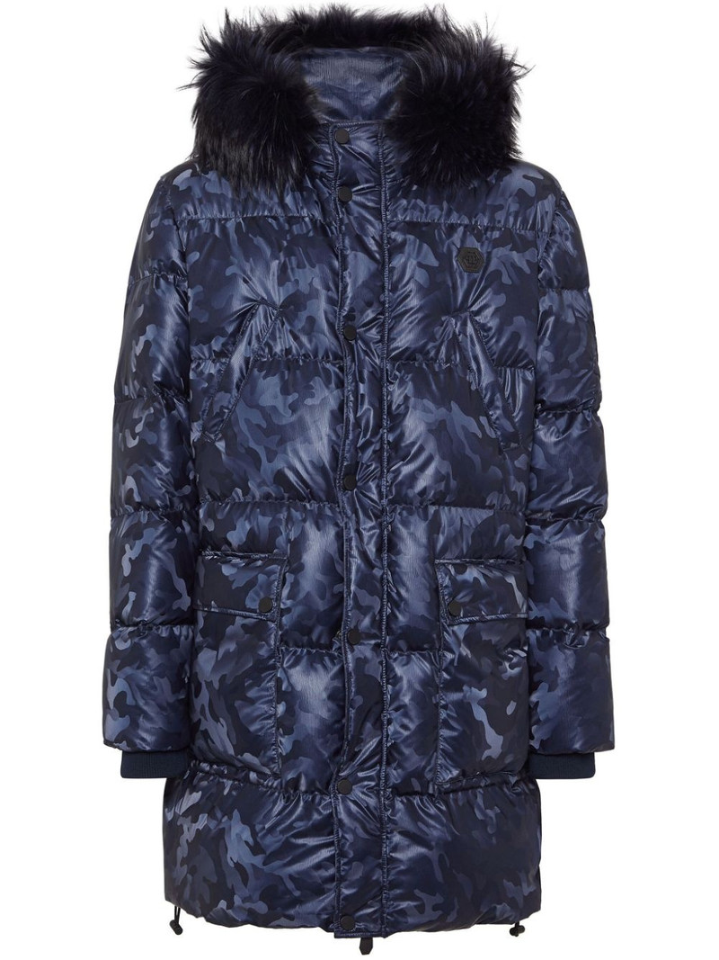 ccamouflage-print padded parka coat 1