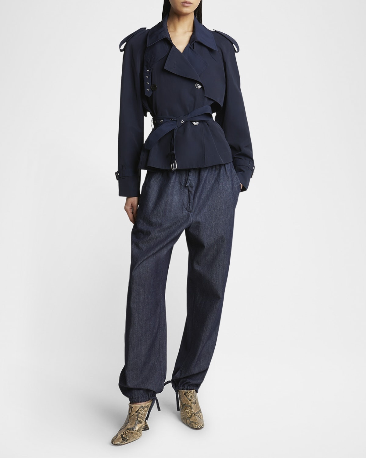Risto Belted Short Trench Coat - 2