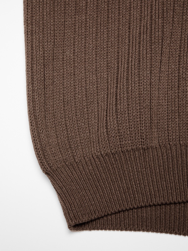 Sverre Knitted Vest Brownmelange - 5