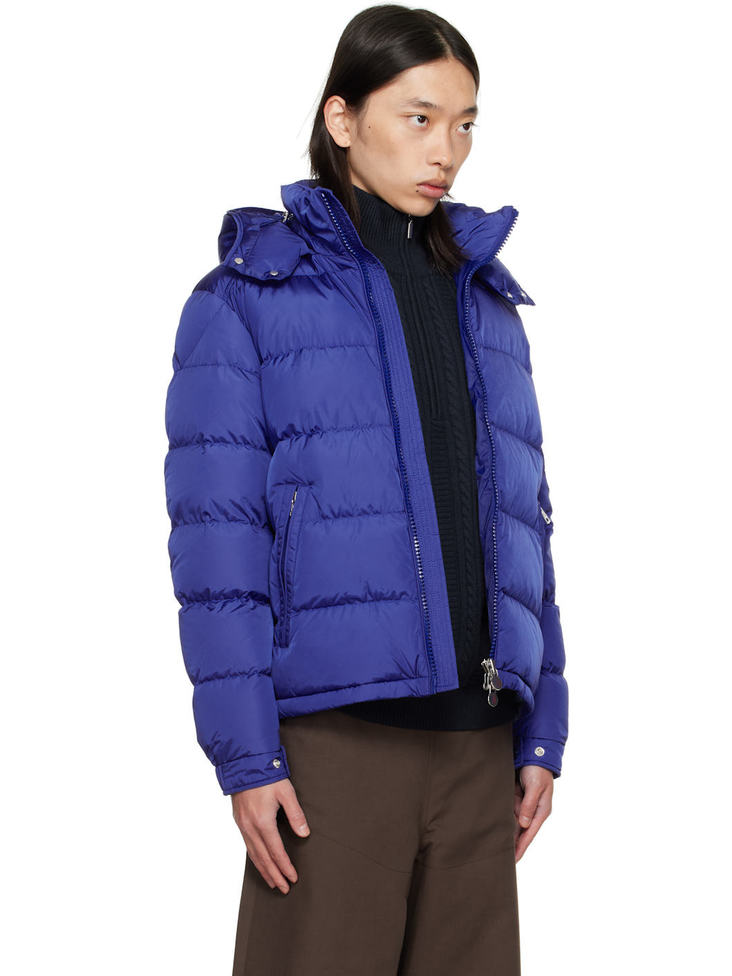 Blue Maya Short Down Jacket - 2