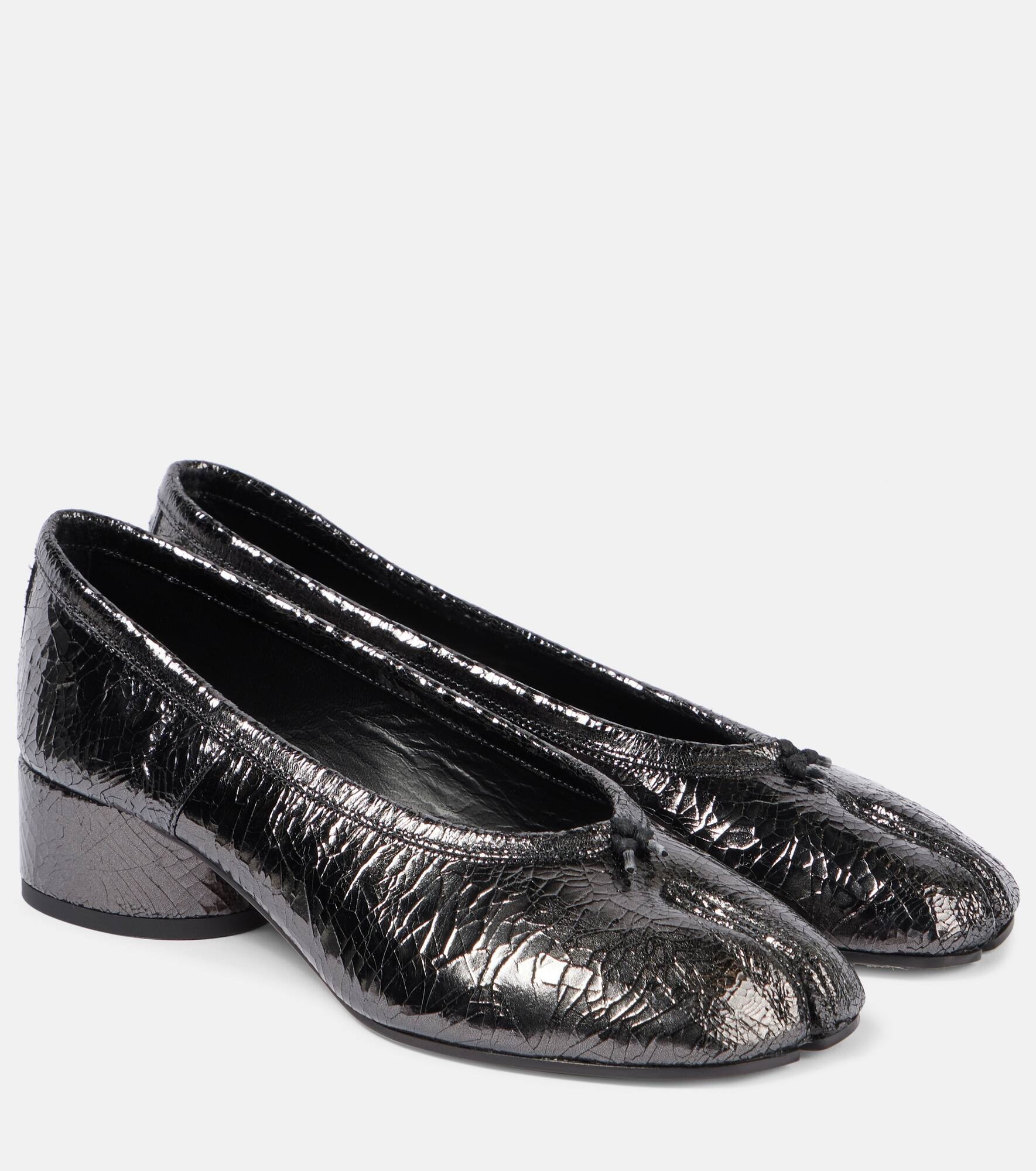 Tabi metallic leather pumps - 1