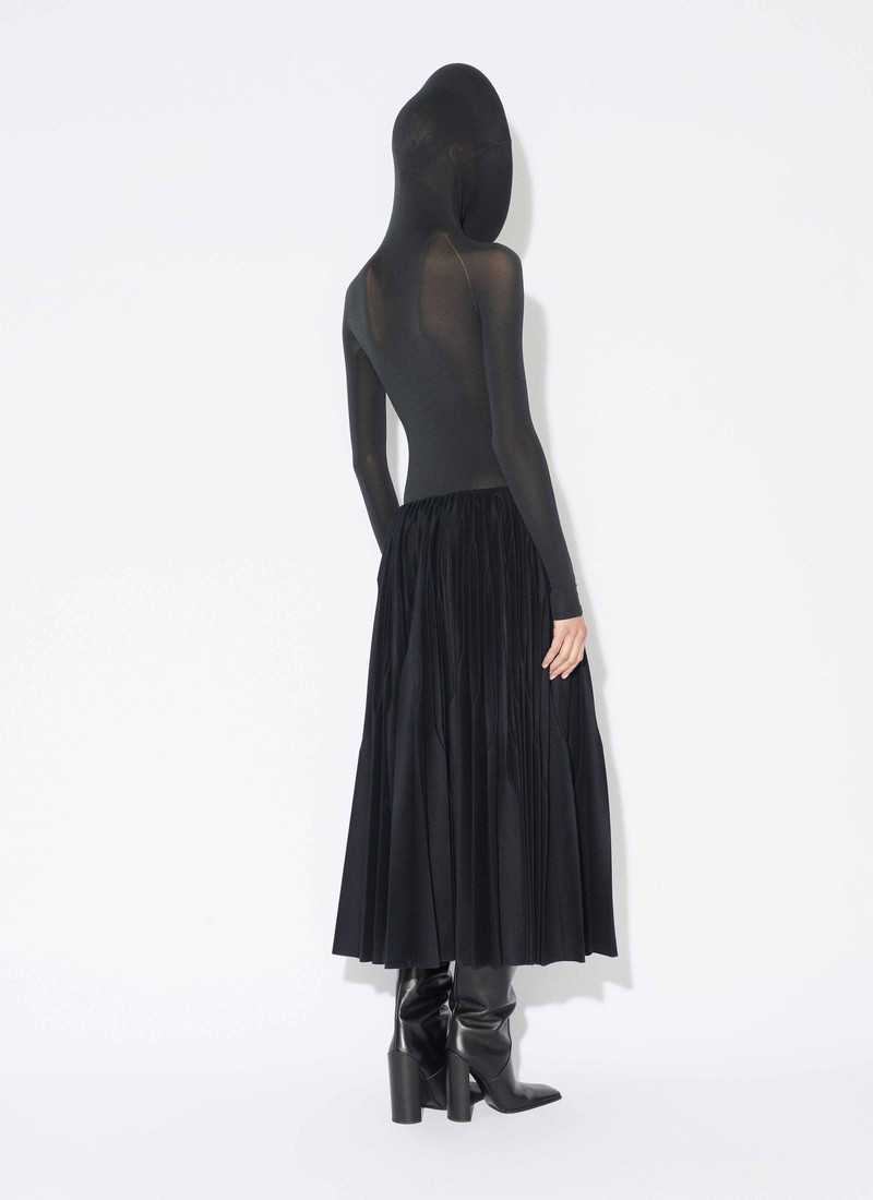 Alaïa SCULPTURAL HOOD BODYSUIT IN SECOND-SKIN KNIT outlook