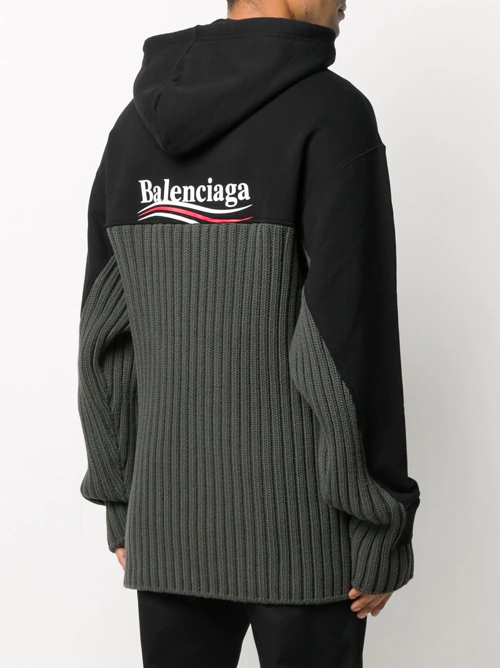 Political Campaign panelled-design hoodie - 4