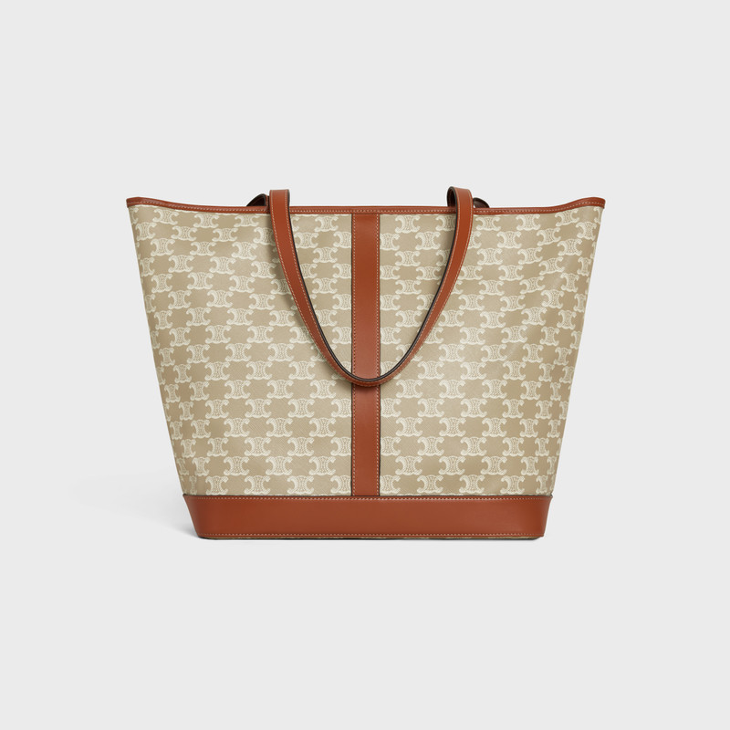 MEDIUM CABAS in Triomphe Canvas and calfskin 3