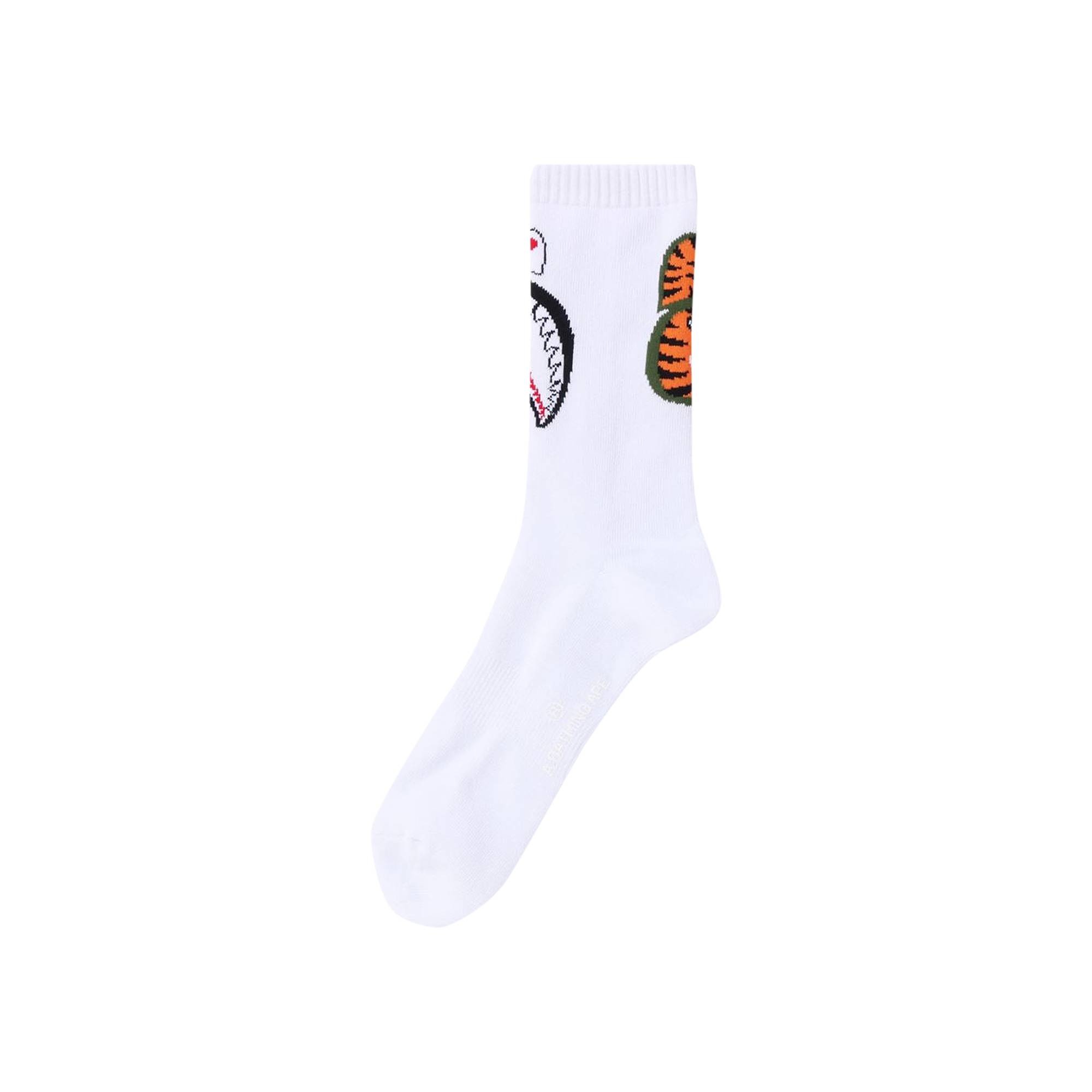 BAPE Shark Socks 'White' - 1