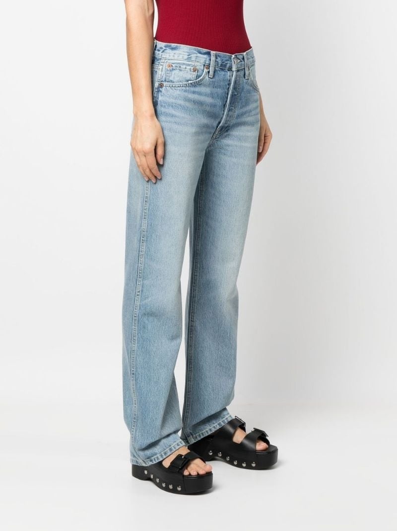 mid-rise straight-leg jeans - 6