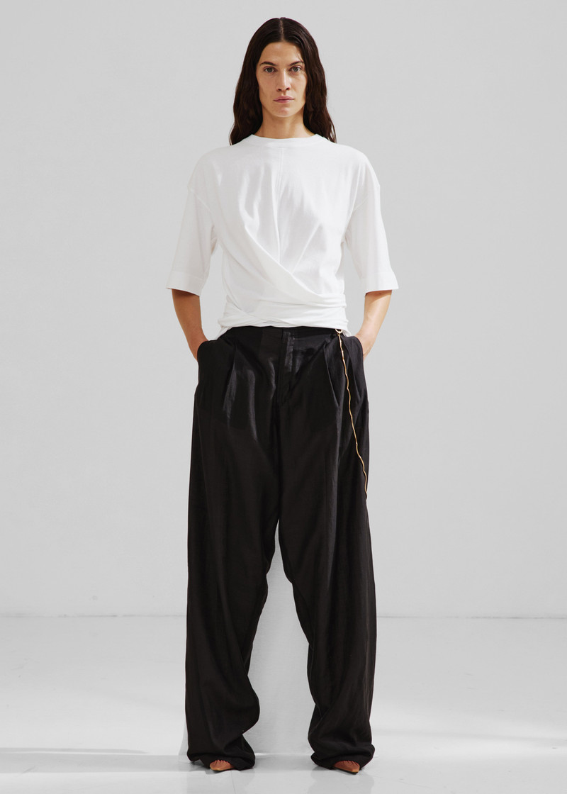 Darkpark Gia Oversized Long Tee With Splits - White 4