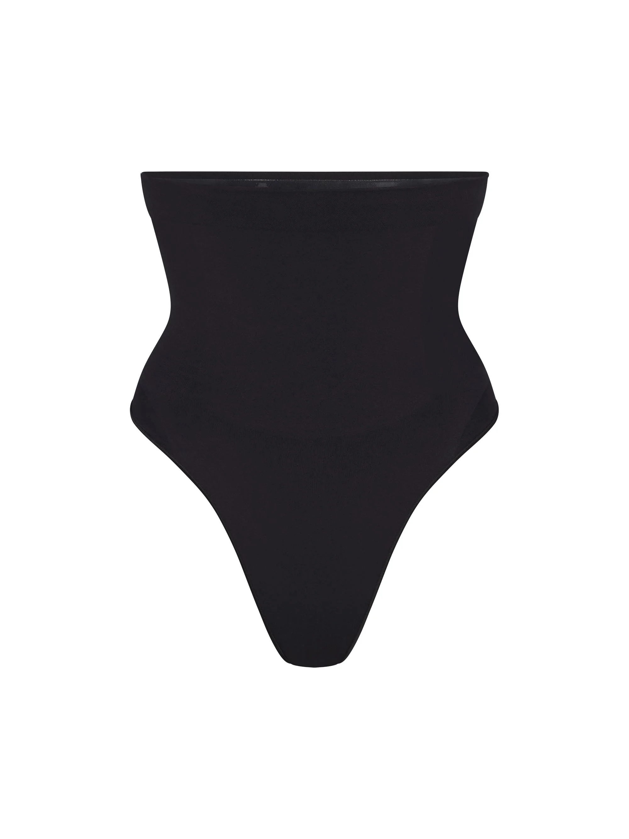 Women's Seamless Sculpt High-Waisted Thong - Onyx - 1
