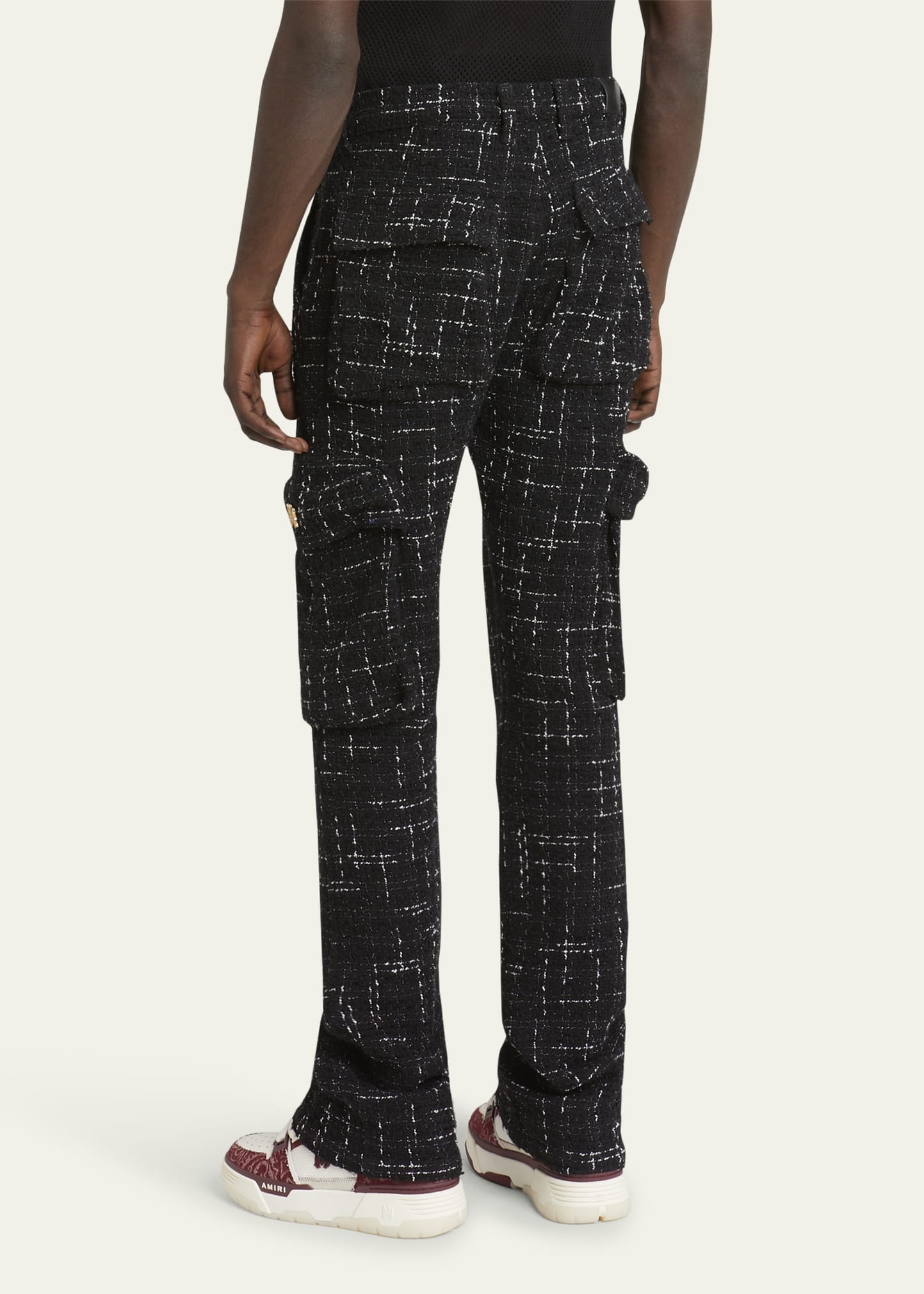 Men's Boucle Tweed Cargo Pants - 3