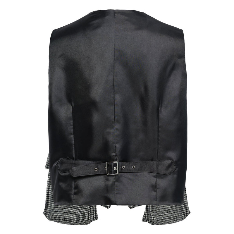 Noir Kei Ninomiya Hounds Tooth Pattern Wool Vest outlook
