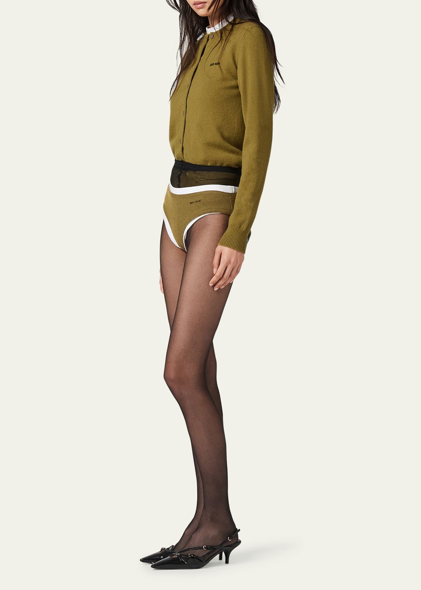 Intarsia Logo Cashmere Briefs - 2