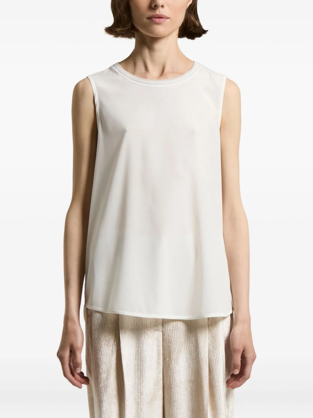 round-neck sleeveless top - 1