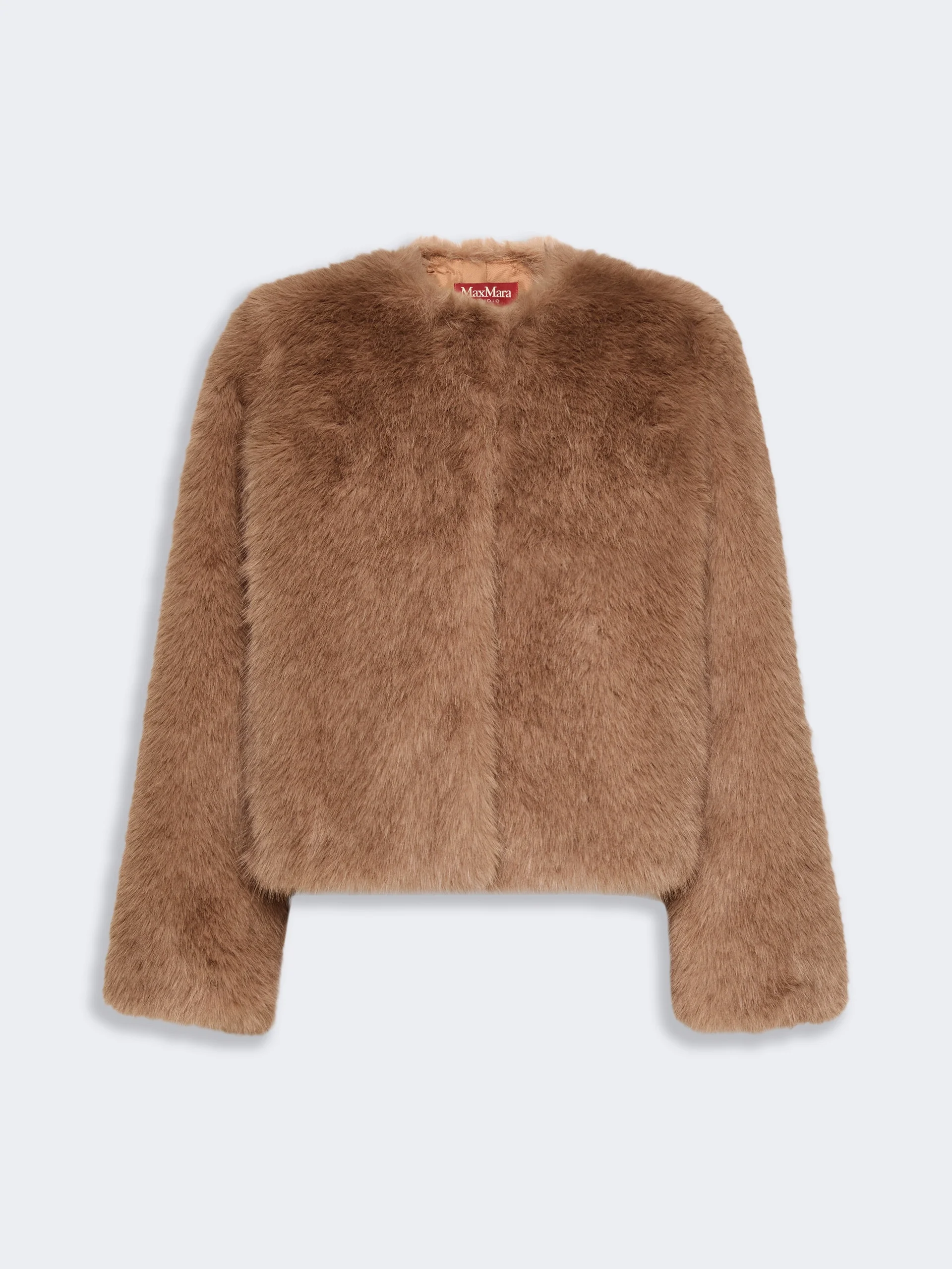 GETTITO Soft-textured fabric boxy jacket - BEIGE - 1