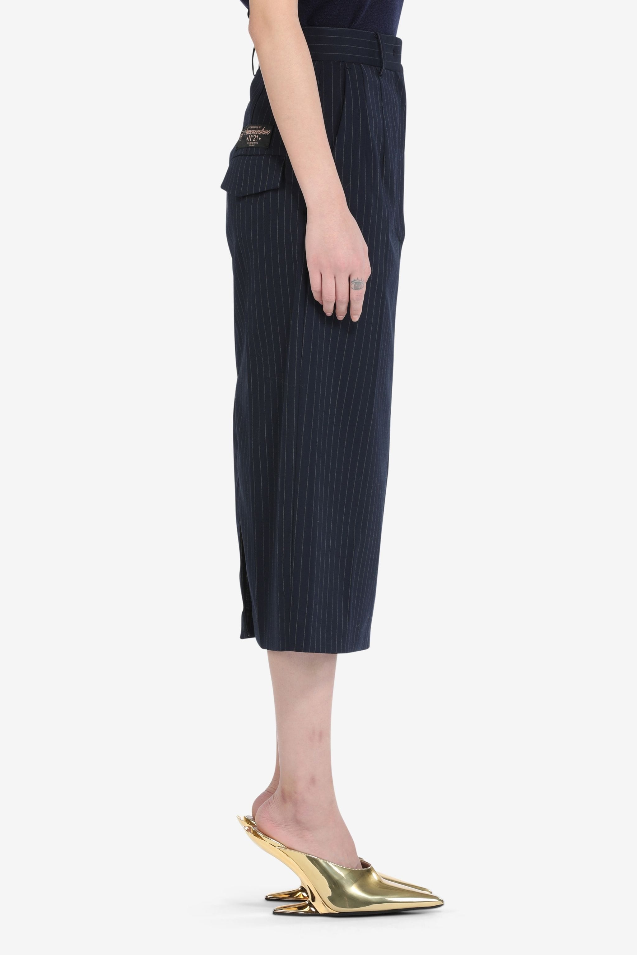 PINSTRIPE TAILORED SKIRT - 3