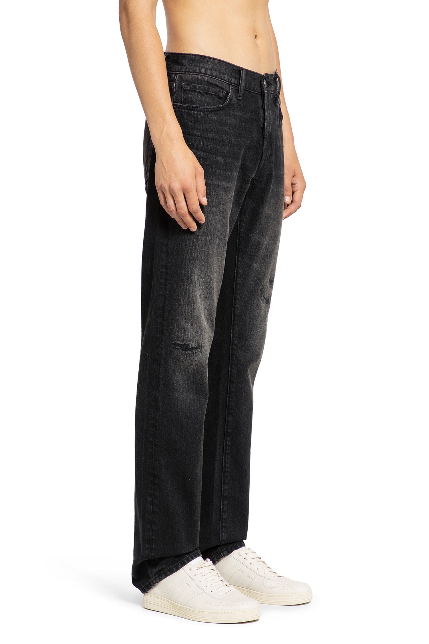Distressed-Straight-Leg-5-Pocket-Jeans - 2