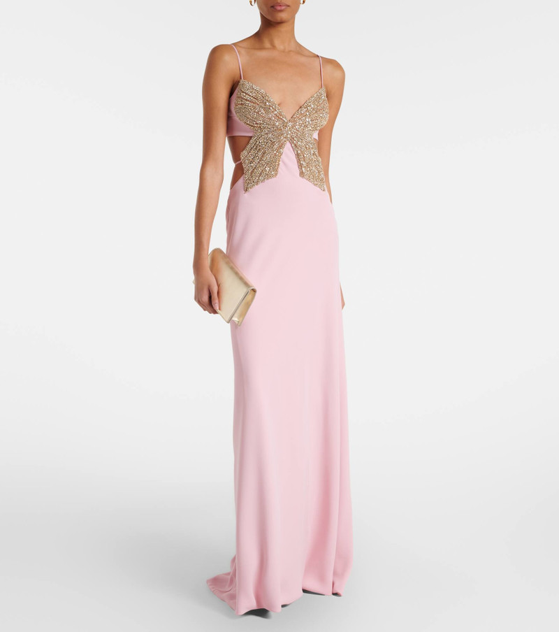 COSTARELLOS Velise crystal-embellished gown outlook