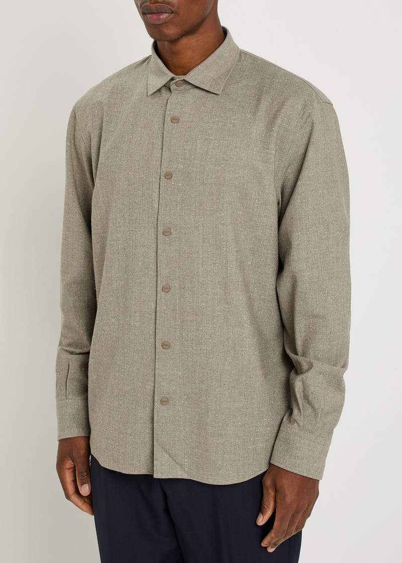 Herno Herno Wool and Silk-blend Overshirt outlook