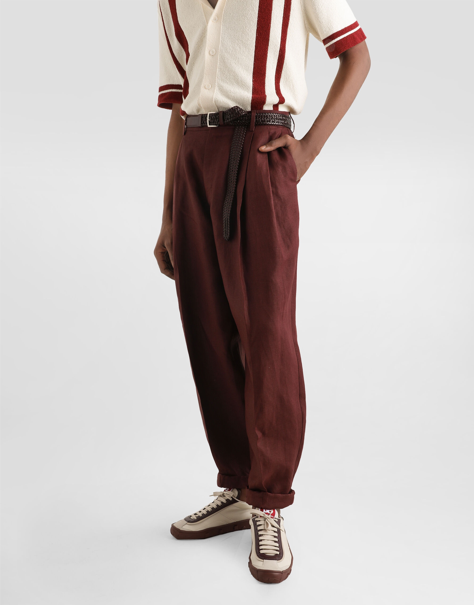 Linen fabric pants - 4