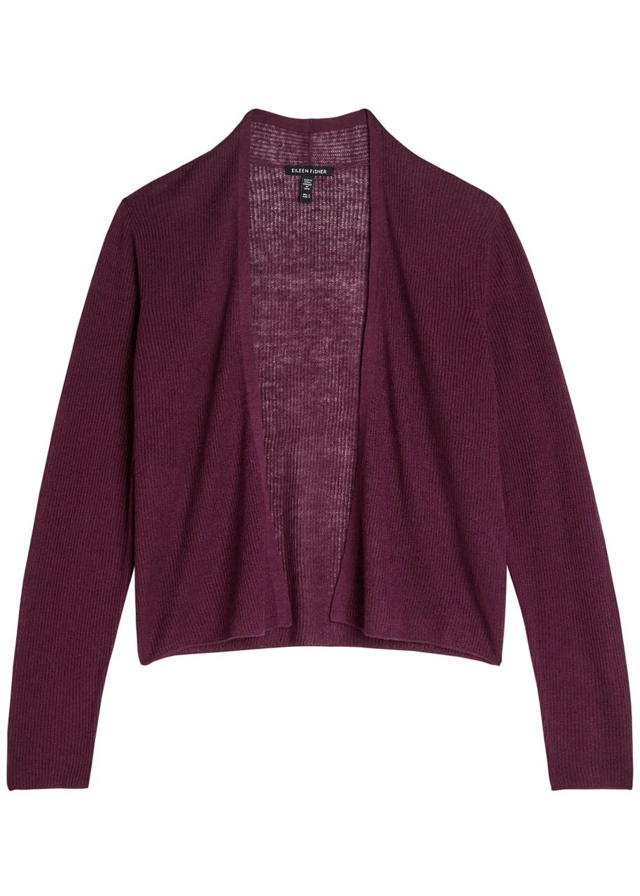 Eileen Fisher Fine-knit Linen-blend Cardigan - 1