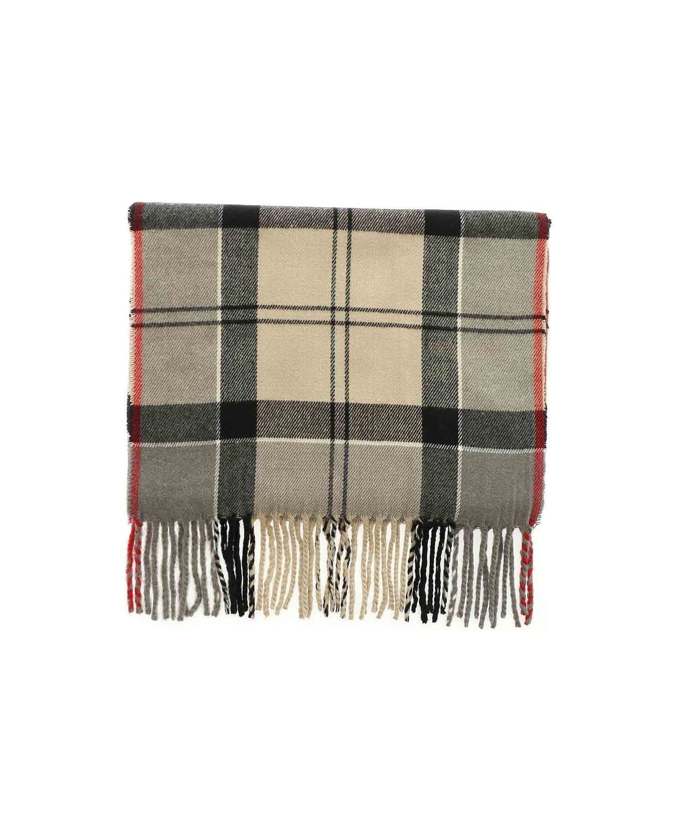 Tartan Fringed Scarf - 1