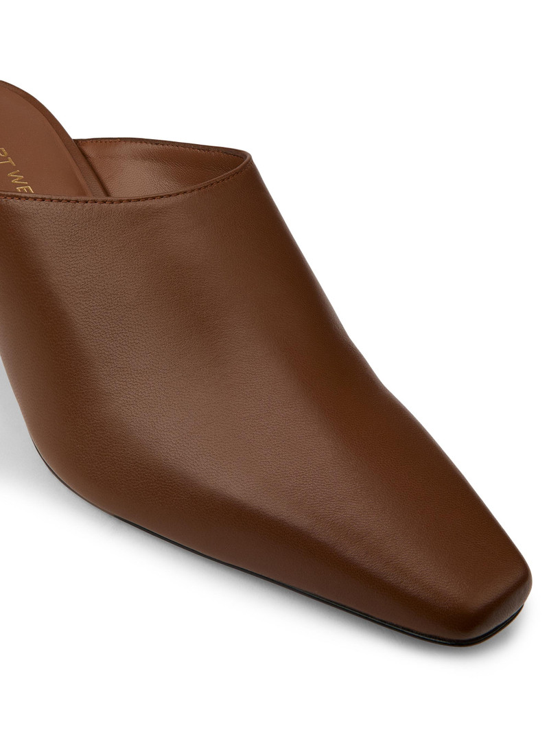 Women's Stassi 50MM Leather Mules - Toasted Almond 6
