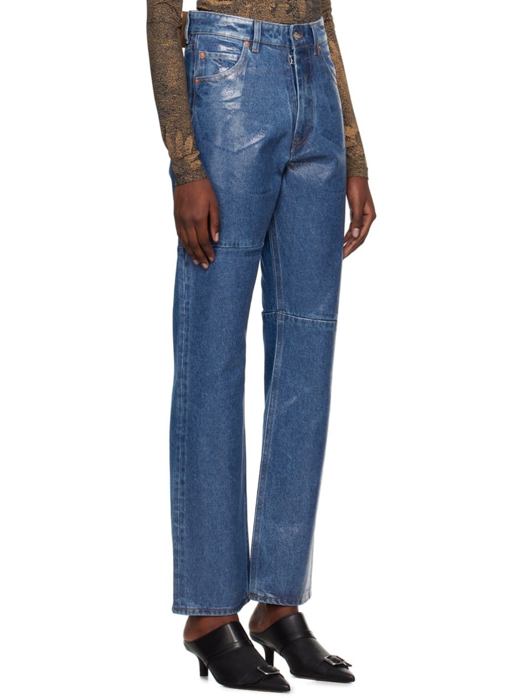 Indigo Coated Jeans - 2