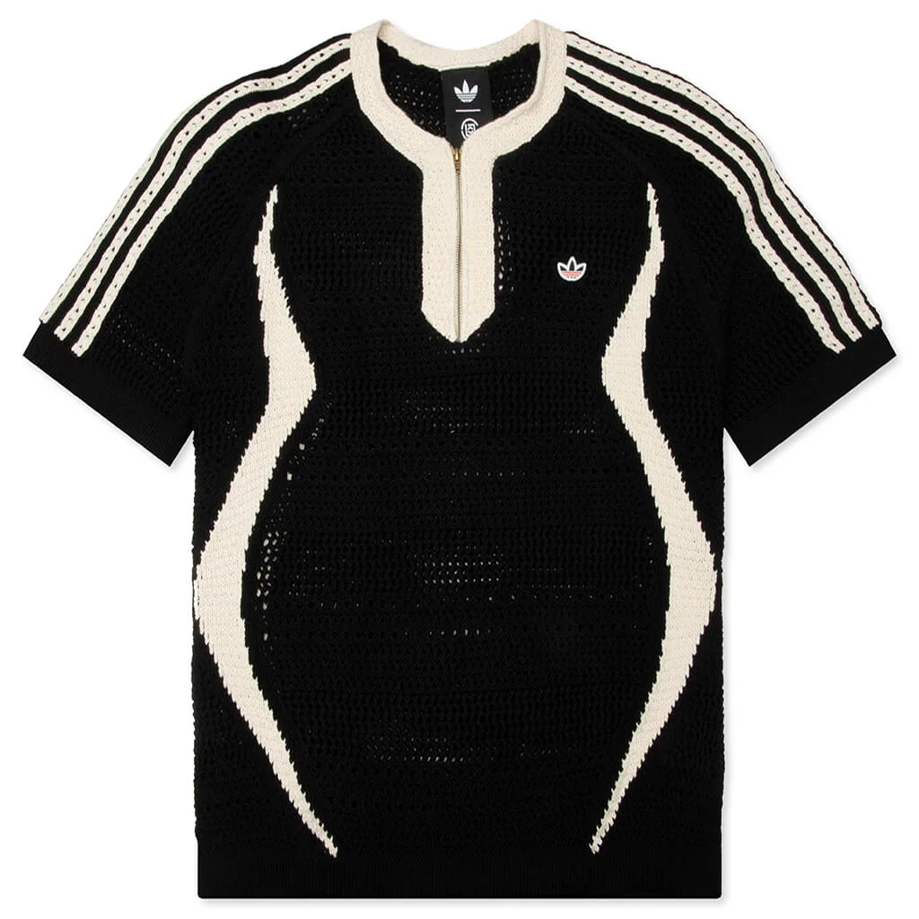 ADIDAS ORIGINALS X CLOT BY EDISON CHEN KNIT JERSEY - BLACK/WONDER WHITE - 1