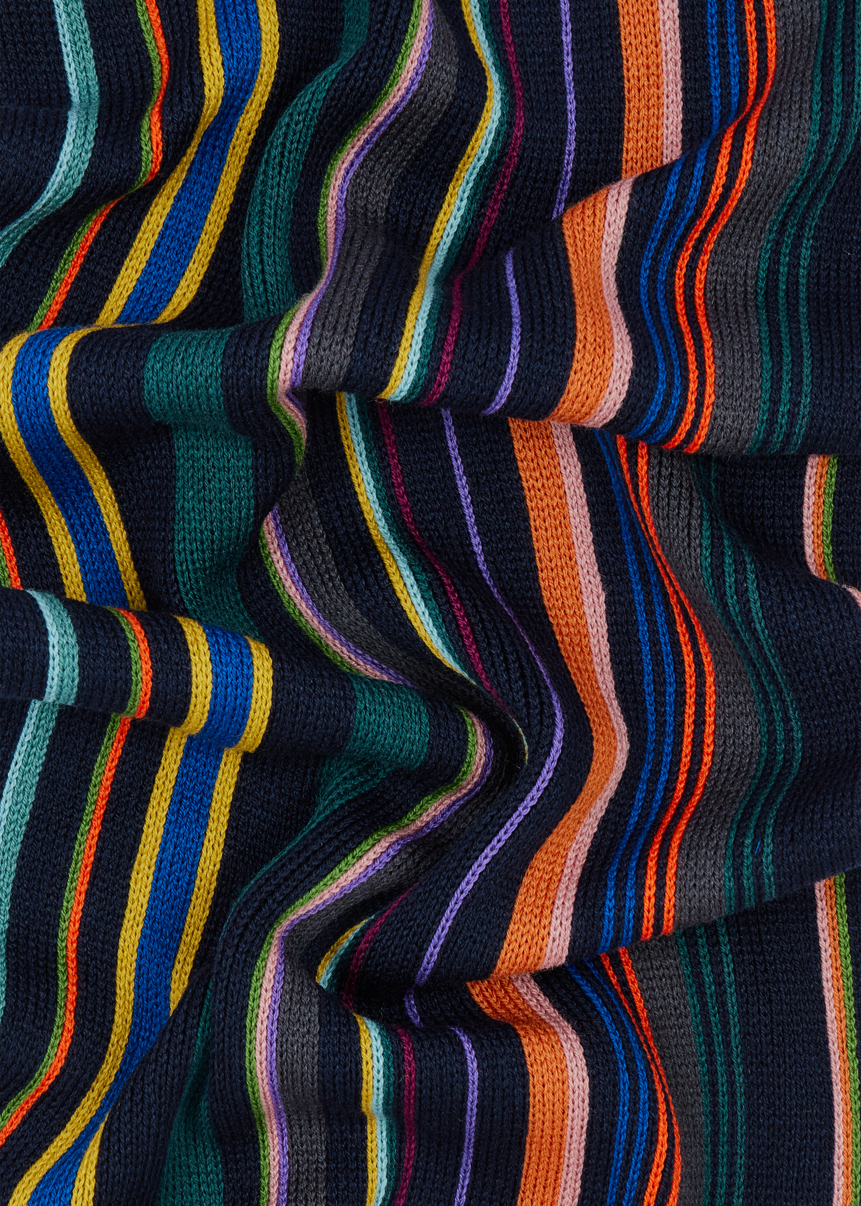 Multicolour Merino Wool Stripe Scarf - 4
