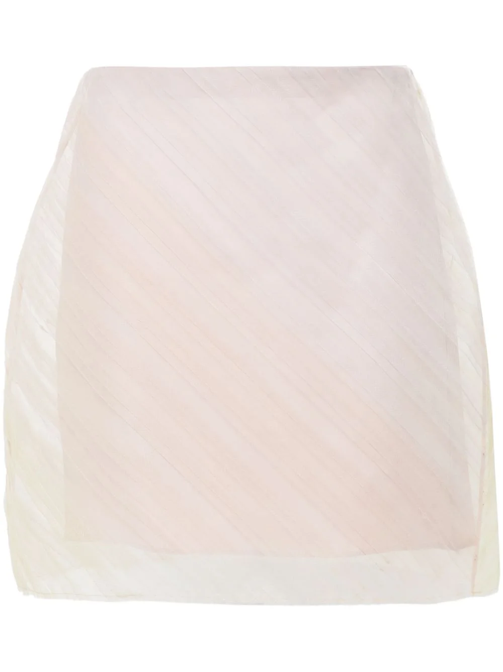 tulle-overlay mini skirt - 1