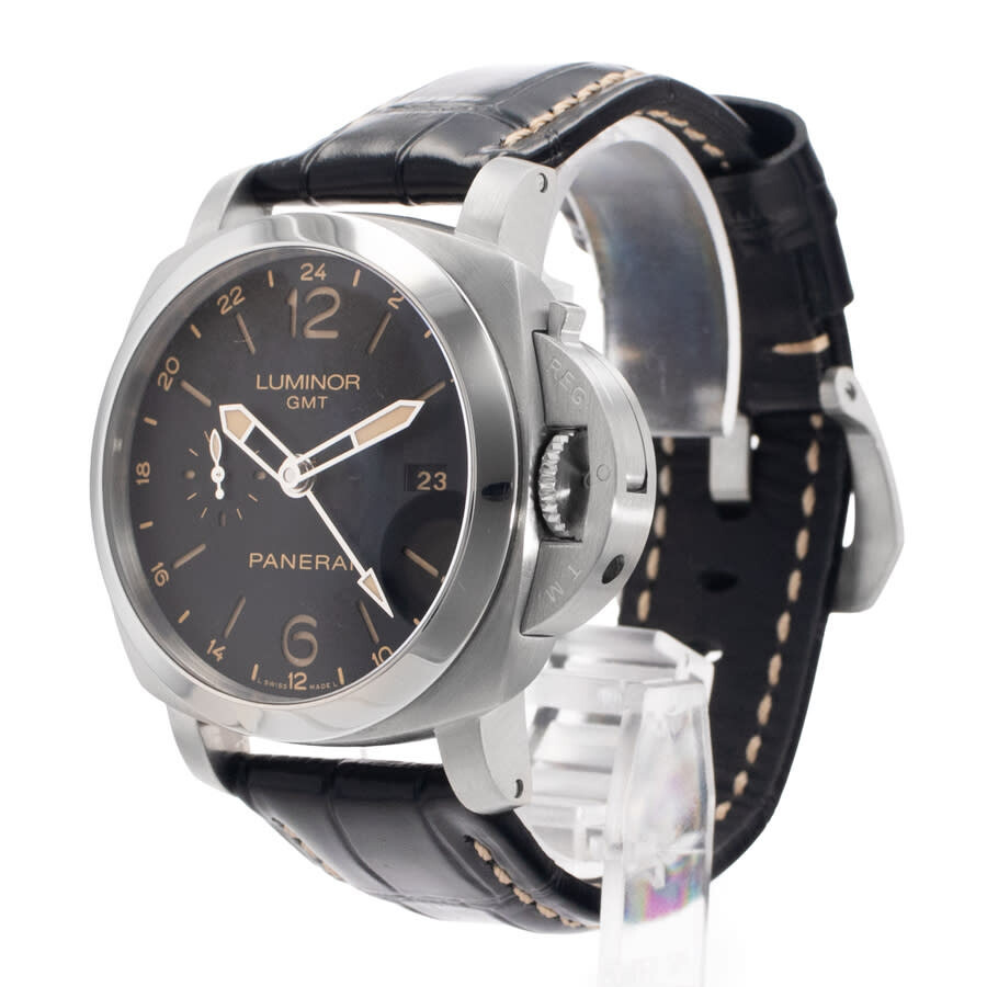 Pre-owned Panerai Luminor Gmt GMT Automatic Black Dial Men's Watch PAM 00531 - 4
