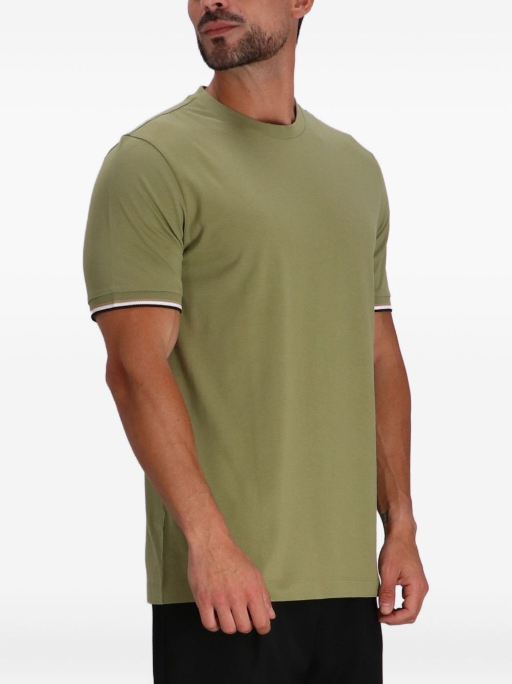 striped-cuff T-shirt - 3