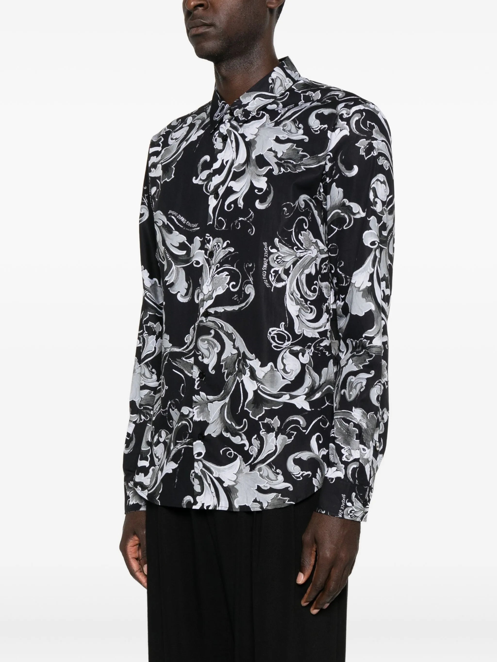 Versace Jeans Couture Baroque-print Long-sleeves Shirt - 3