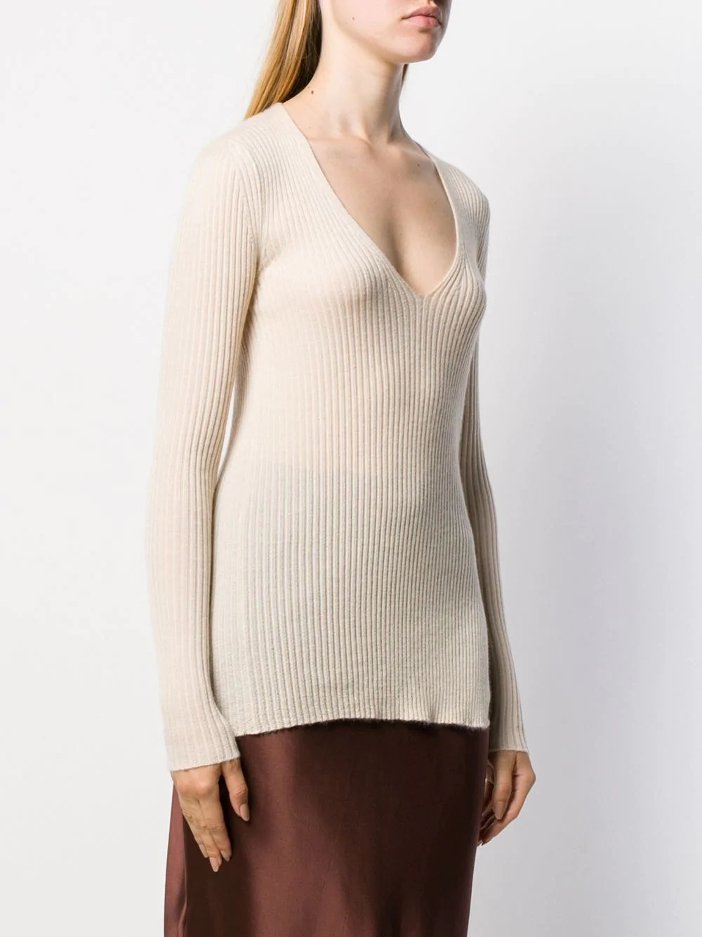 ribbed knitted jumper - 3