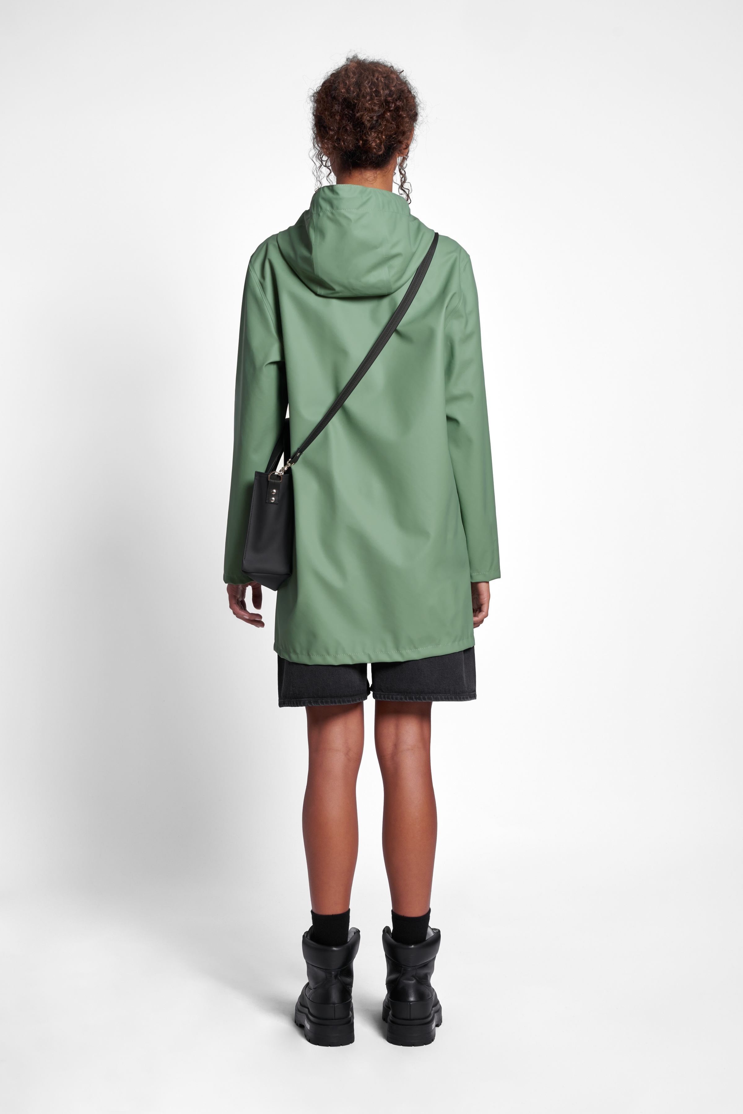 Stockholm Lightweight Zip Raincoat Loden Green - 4