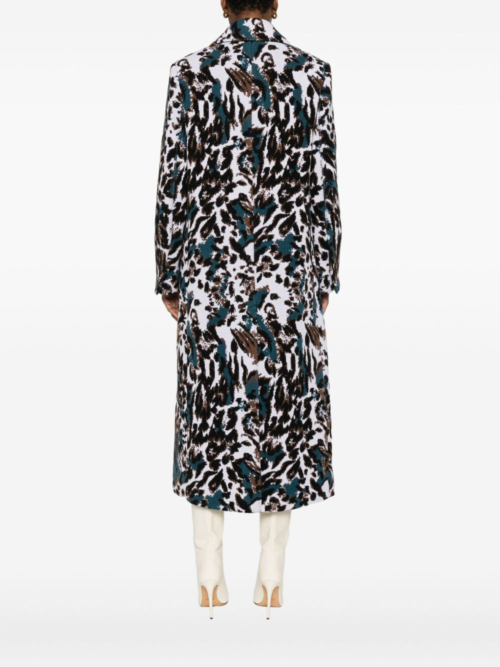 animalier-pattern button coat - 4