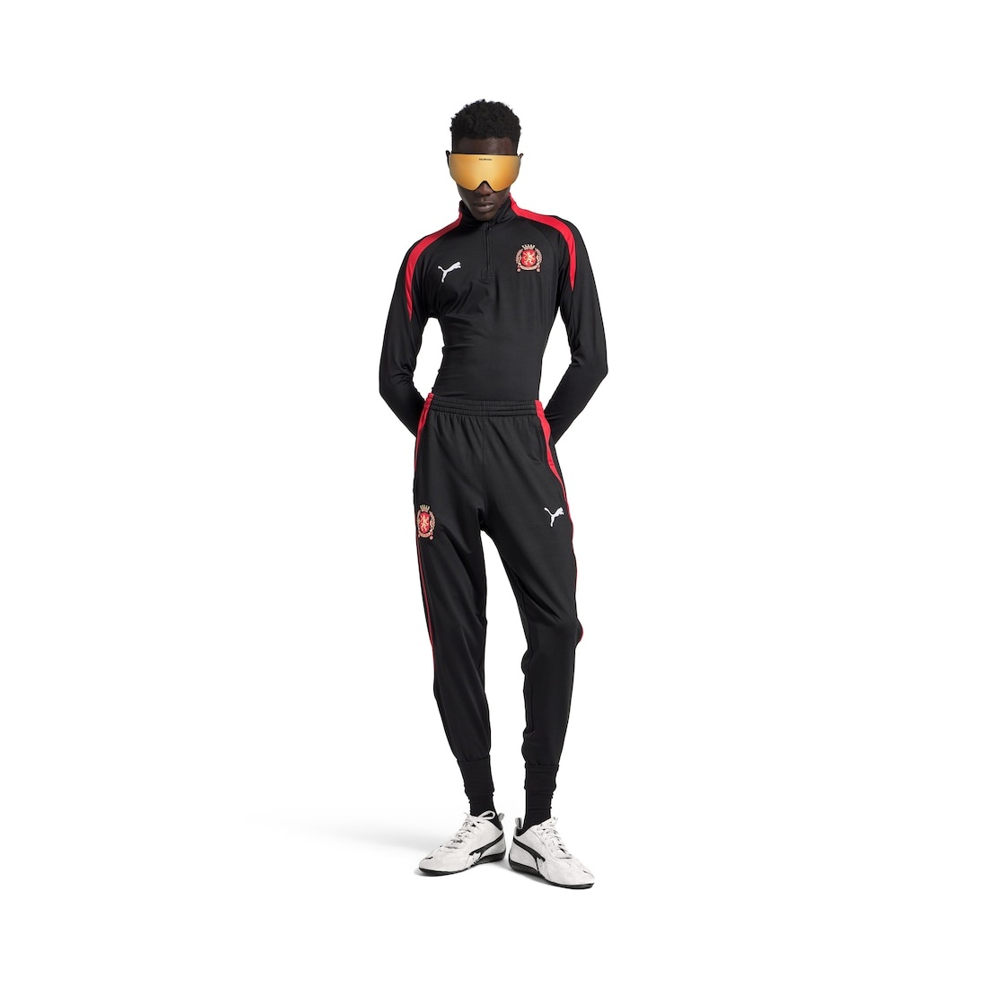 Balenciaga I Puma Half-zip Top  in Black/red - 2