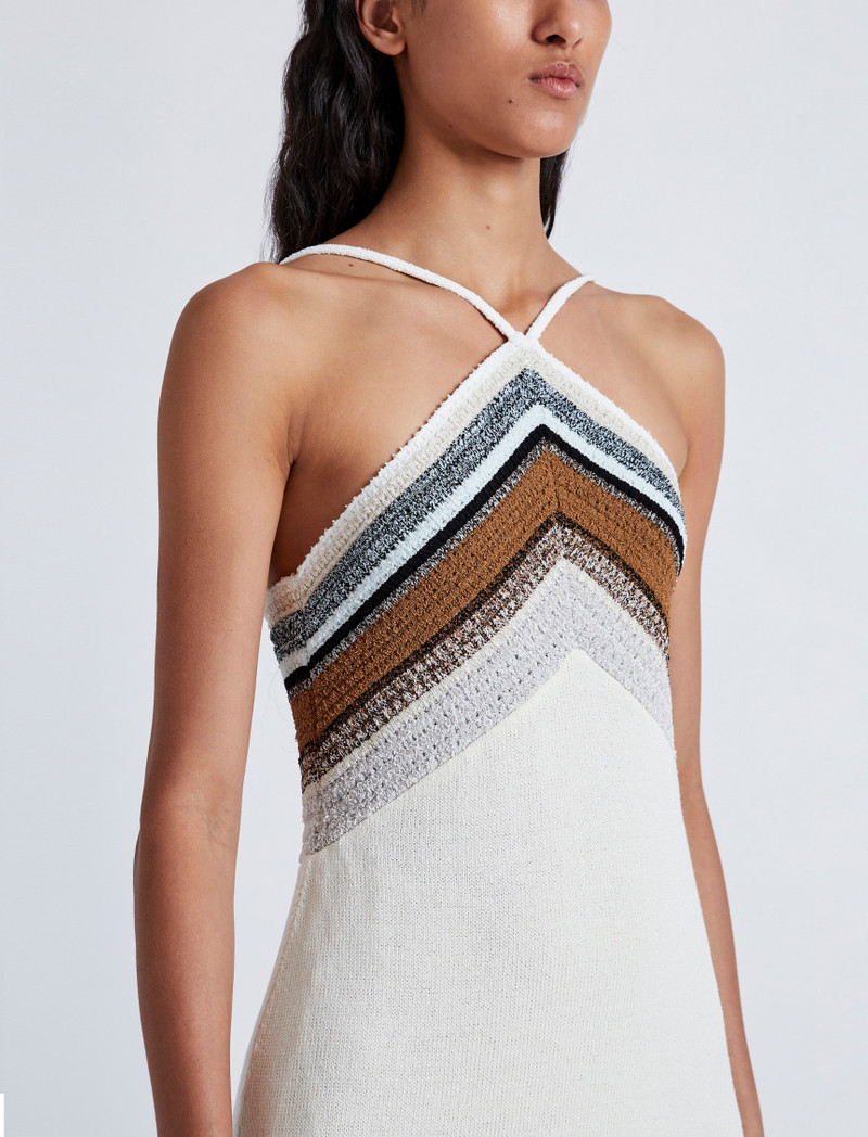 Naomi Dress in Crochet Stripe Knit 5