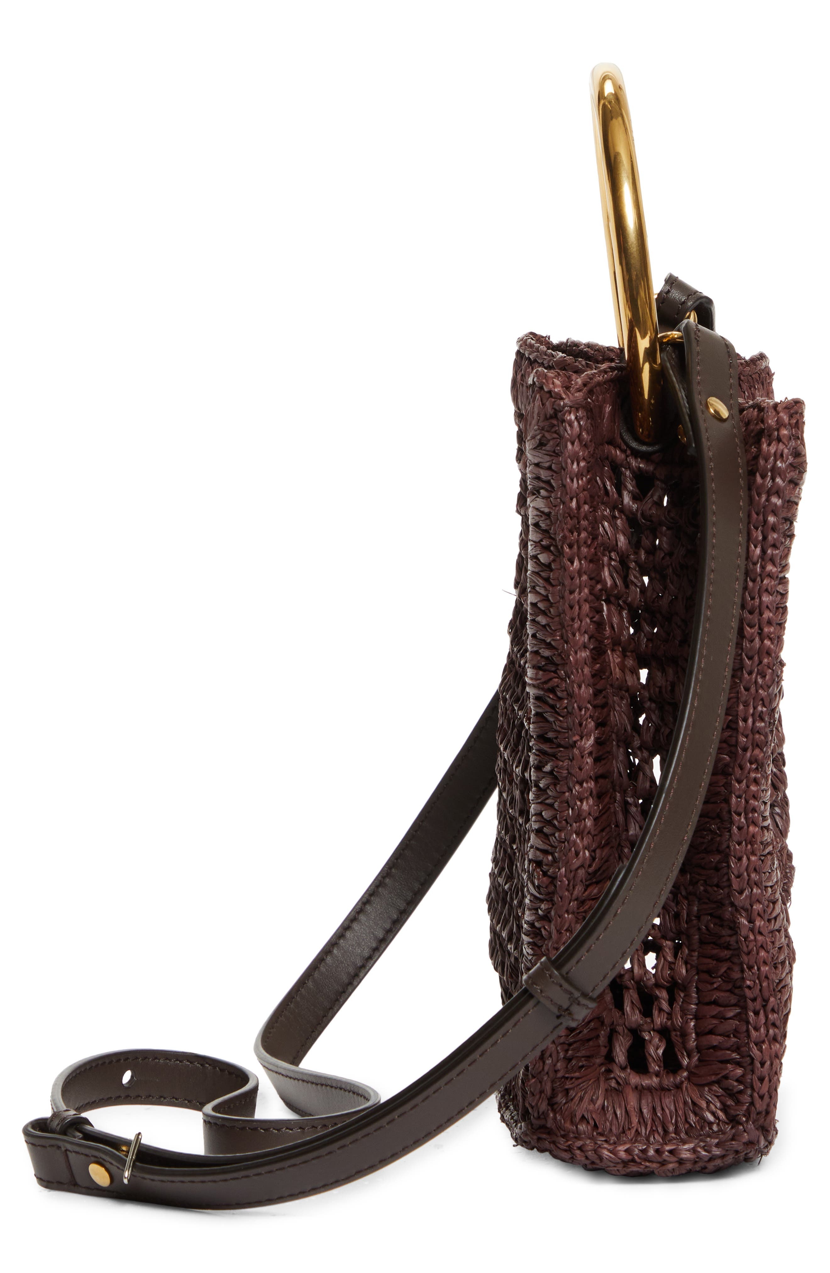 Chloé Mini Summer Banana Raffia Tote in Kohl Brown at Nordstrom - 6