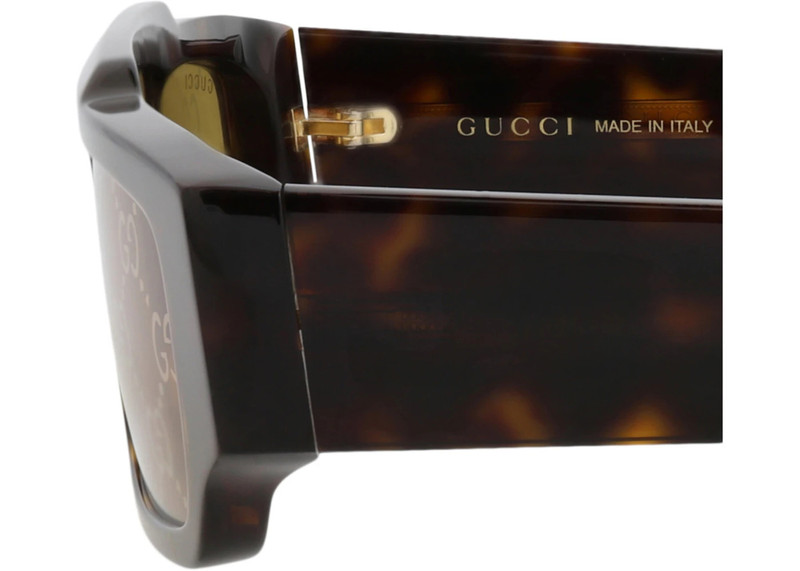 Gucci Square-Frame Recycled Acetate Sunglasses Havana Havana Yellow (GG1592S-30014864-002) 4