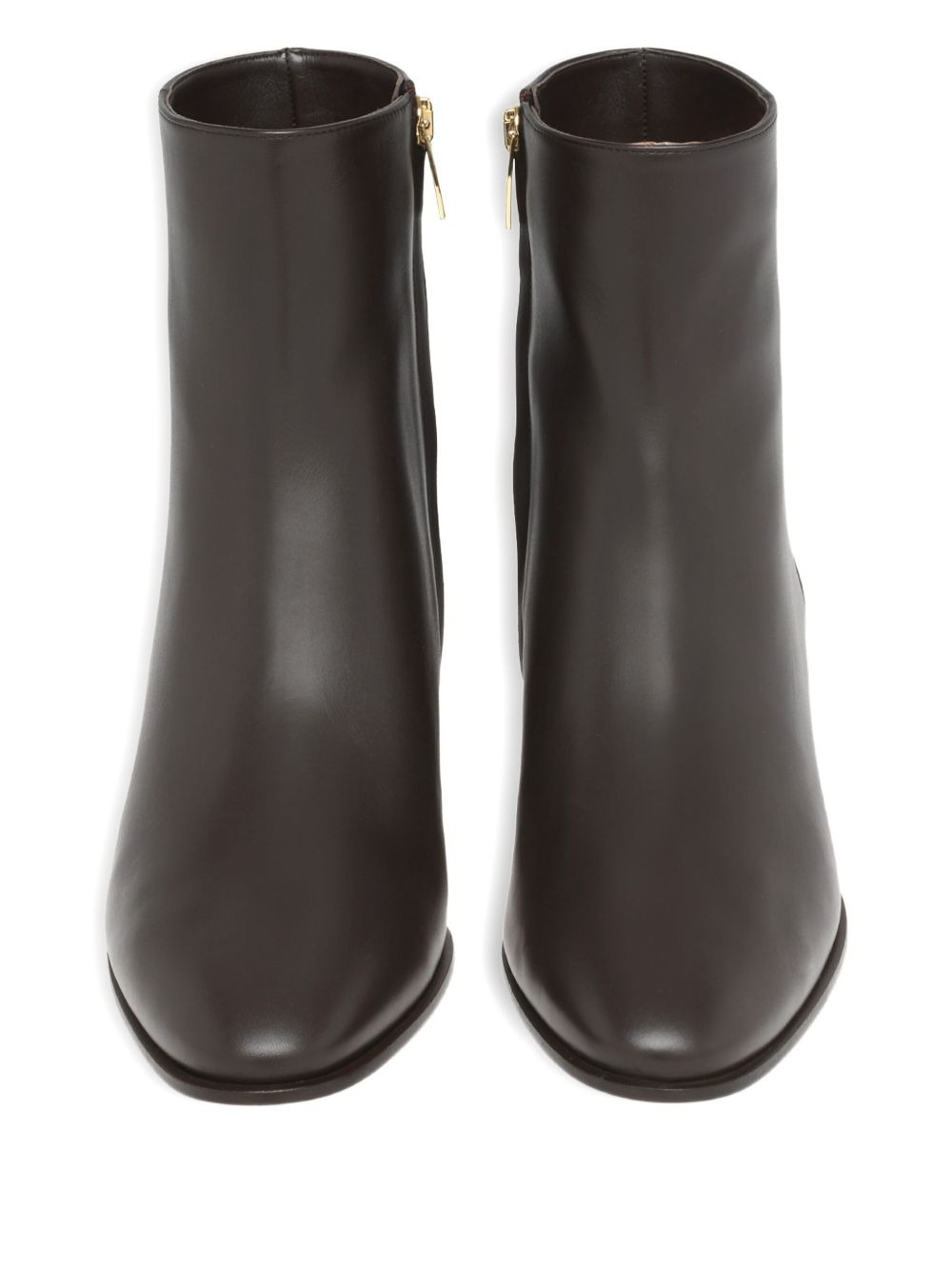 zip-detail leather boots - 4