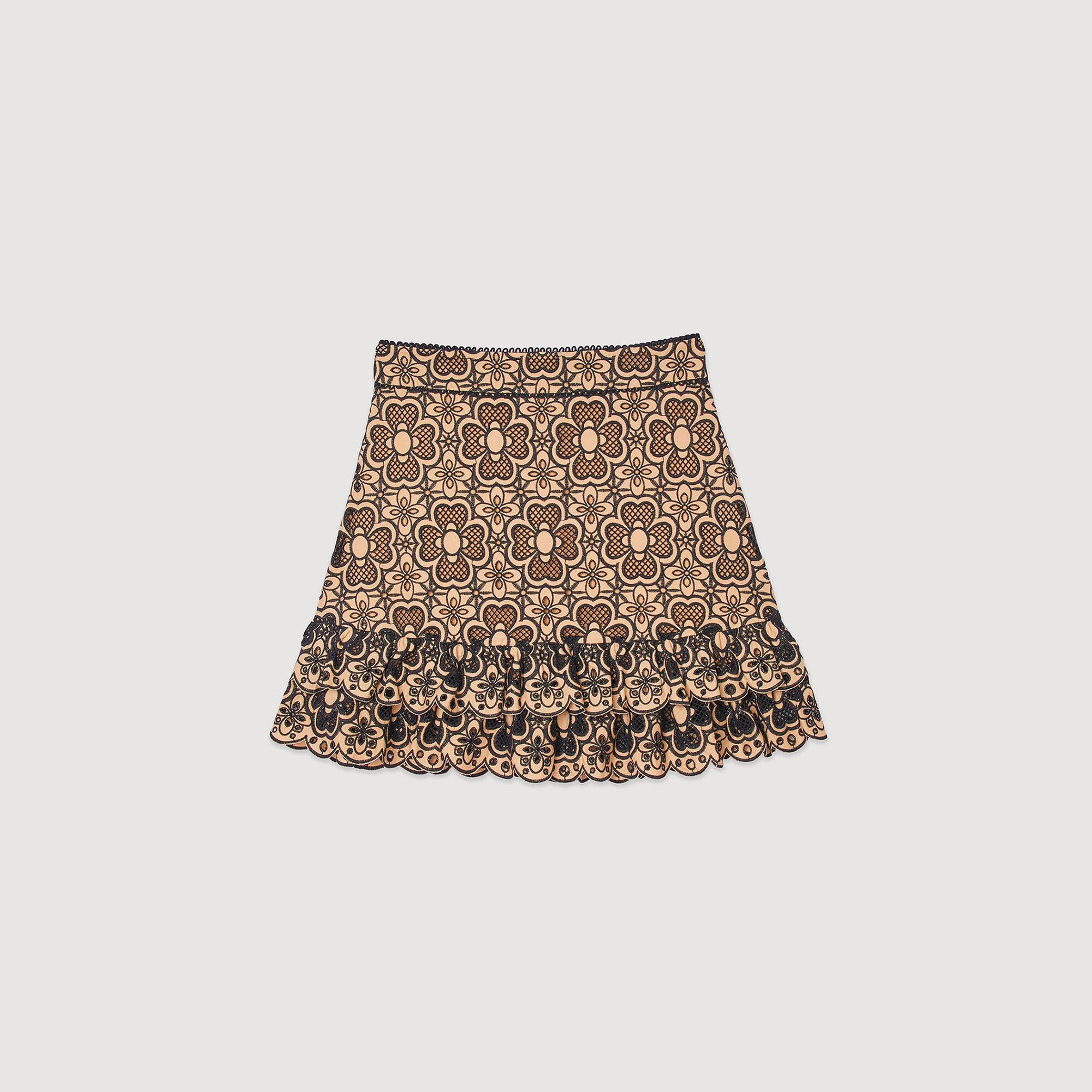 BRODERIE ANGLAISE SHORT SKIRT - 1