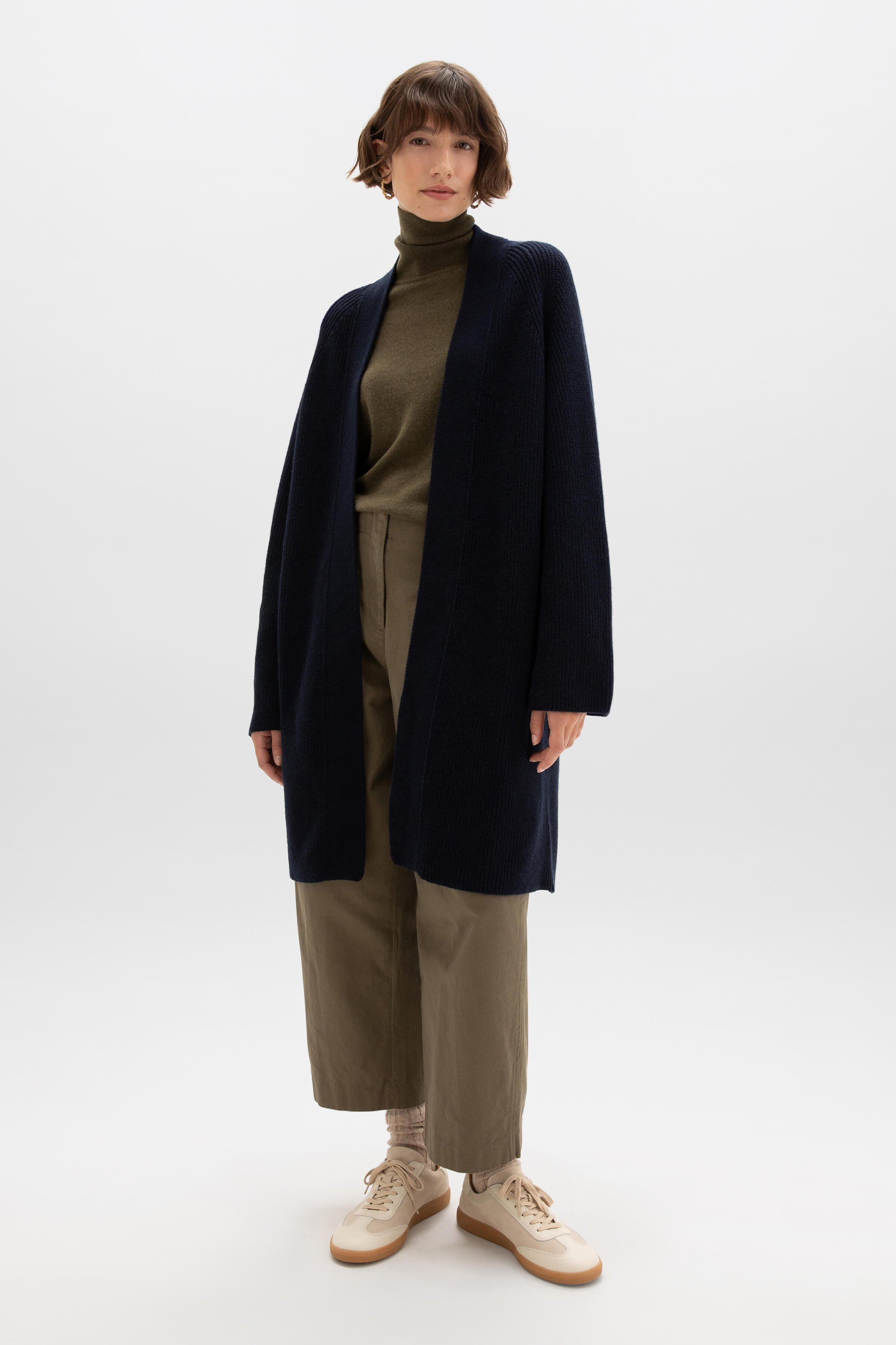Cashmere Navy Cape Cardigan - 1