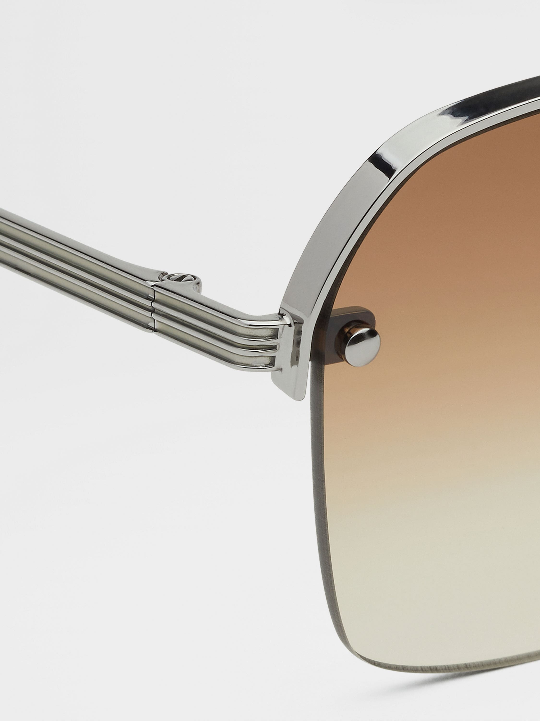 SHINY GUNMETAL METAL SUNGLASSES - 2