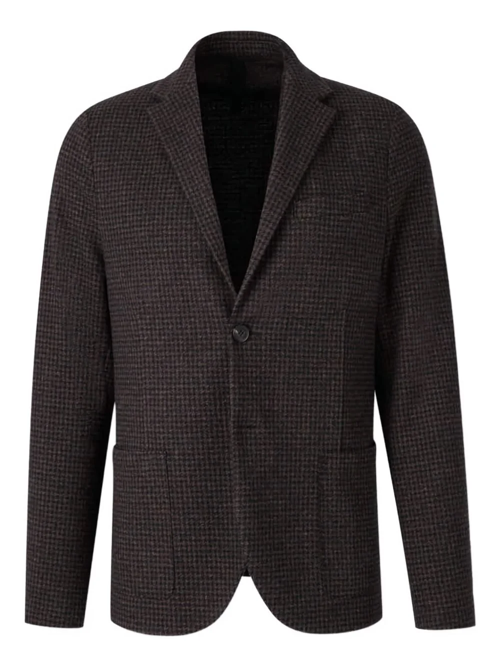 houndstooth single-breasted blazer - 1