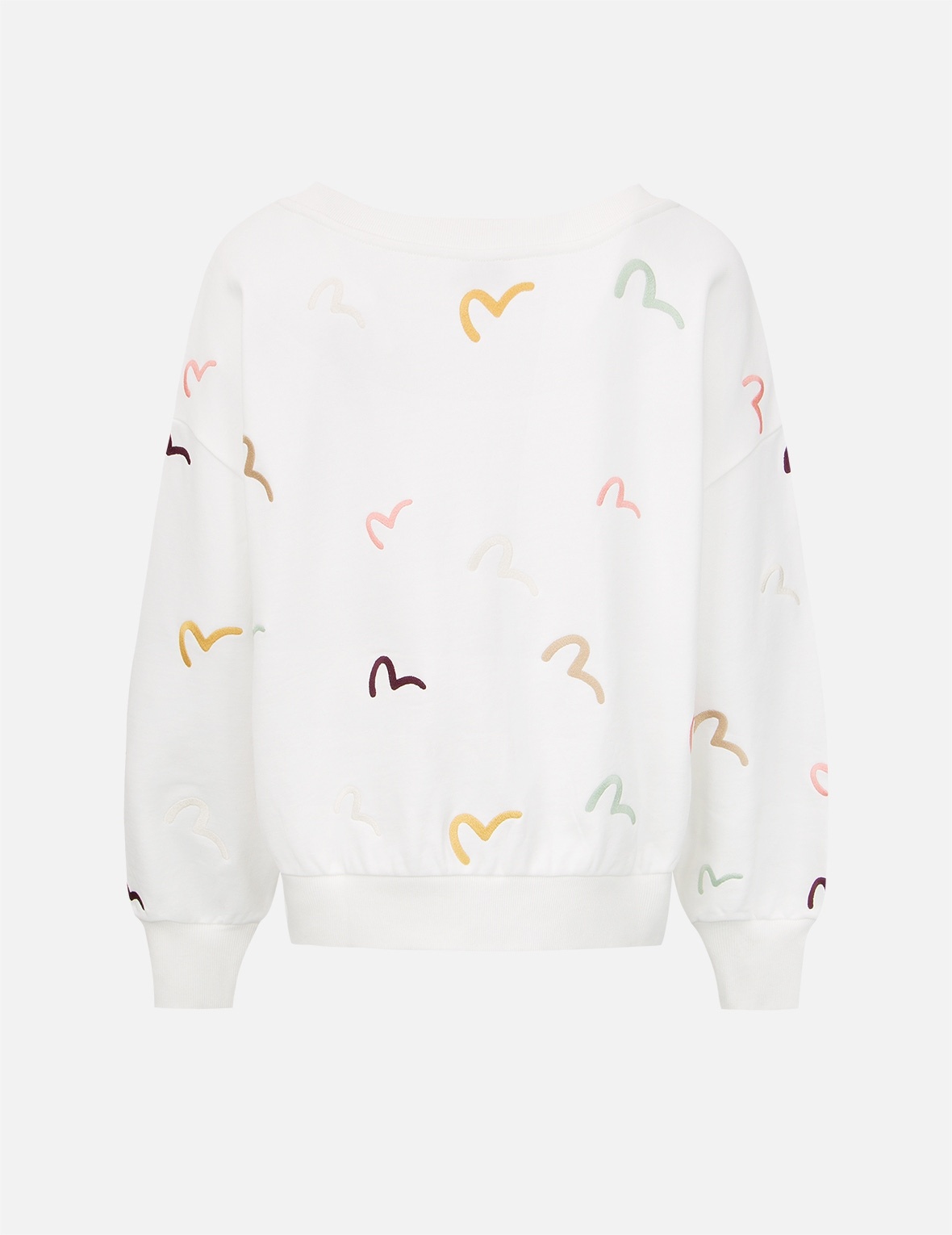 ALLOVER MULTI-COLOR SEAGULL EMBROIDERY SWEATSHIRT - 2