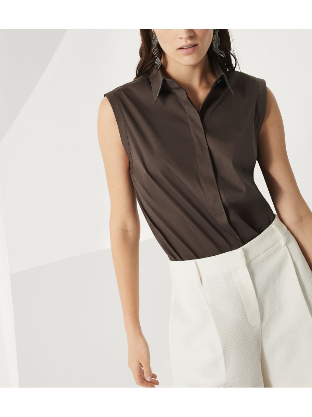 Monili-trim shirt - 6