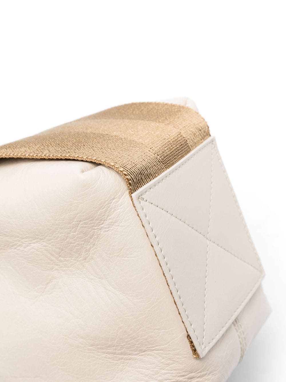 small logo-embossed leather shoulder bag - 4