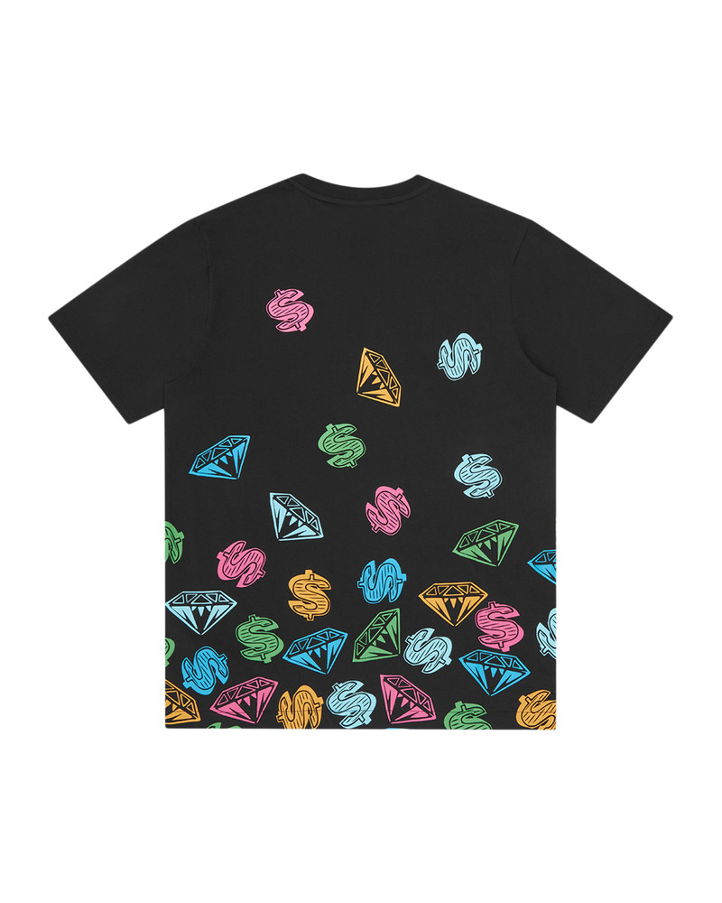 BILLIONAIRE BOYS CLUB DIAMONDS & DOLLARS JUMBLE T-SHIRT outlook